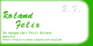 roland felix business card